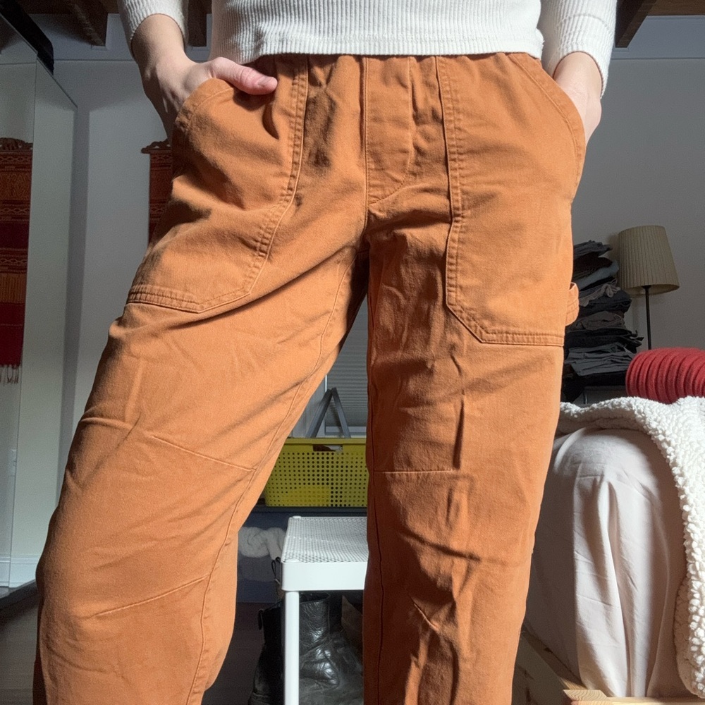 Old Navy Women’s Pulla Orange Pull-on Pants - Picture 2 of 6